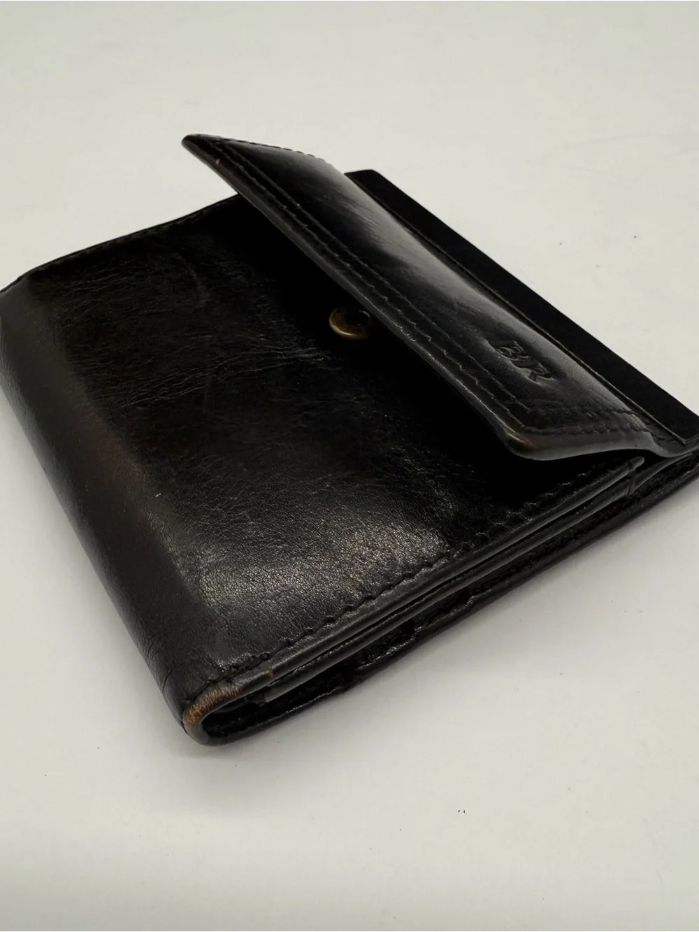 Unisex Vintage Banana Republic Black Leather Bifold Wallet